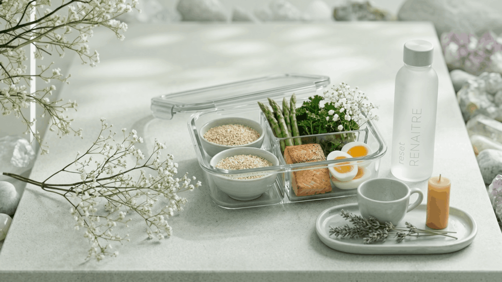 Reset Renaitre, L'Art de l'Assiette Intuitive, Gagner du temps en cuisine commence par une structure simple.